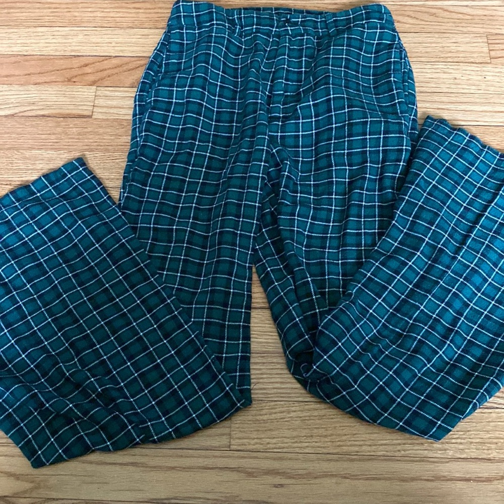 Shein green plaid flared pants. Size small